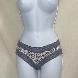 Victoria’s Secret Leopard Print With Dark Gray Trim Cheeky Panties